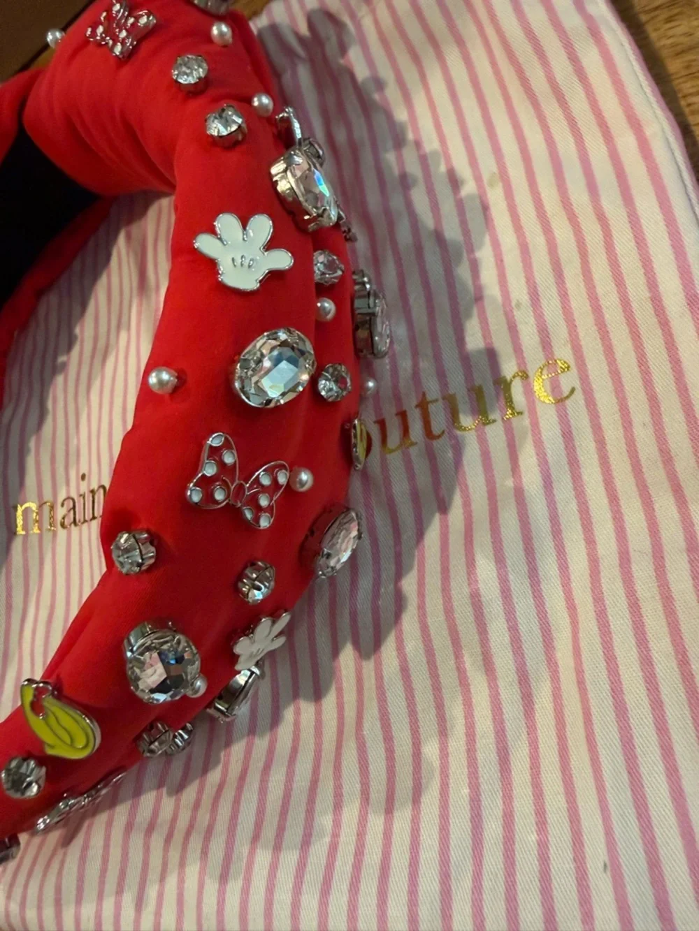 Disney Main Street Couture Embellished Mickey & Minnie Headband - Picture 3 of 4